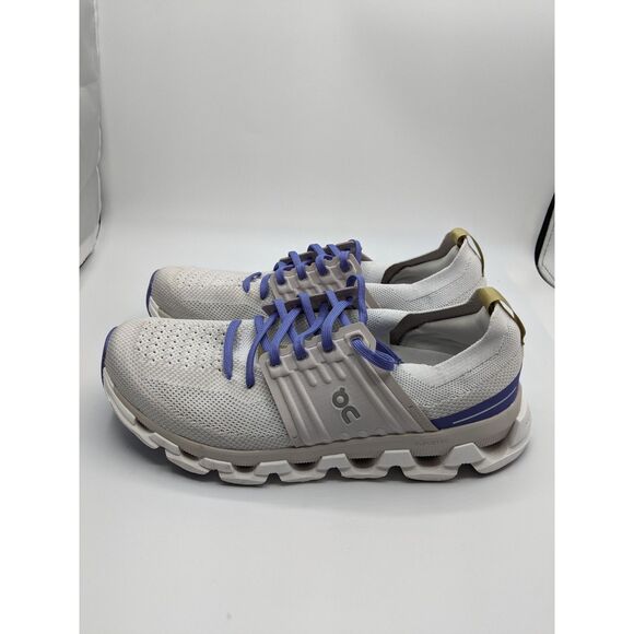 On Women's Cloudswift 3 Sneakers, White | Blueberry, 9.5 Medium US - Picture 1 of 12